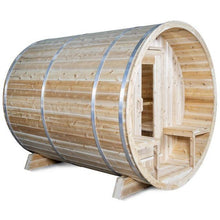 Load image into Gallery viewer, Dundalk LeisureCraft Tranquility White Knotty Cedar Barrel Sauna CTC2345H-1 (12-15 Week Lead Time)