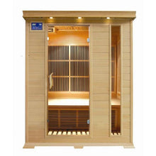 Load image into Gallery viewer, 3 Person Hemlock Sauna w/Carbon Heaters - HL300C Aspen (8-10 Week Lead Time)
