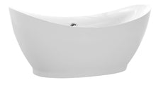 Load image into Gallery viewer, Reginald 68 in. Acrylic Soaking Bathtub in White with Kros Faucet in Polished Chrome