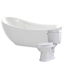 Load image into Gallery viewer, Talyah 71 in. Acrylic Soaking Bathtub with Talos 2-piece 1.6 GPF Single Flush Toilet