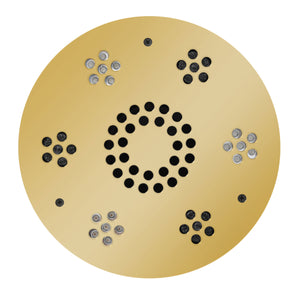 ThermaSol Serenity Light and Music System round polished gold