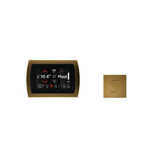 Load image into Gallery viewer, ThermaSol Signatouch Steam Shower Control w/ Trim Upgrade and Steam Head Kit antique brass square