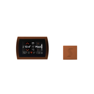 ThermaSol Signatouch Steam Shower Control w/ Trim Upgrade and Steam Head Kit antique copper square