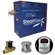 Load image into Gallery viewer, SteamSpa Oasis QuickStart Acu-Steam Bath Generator Package with Auto Drain and Digital Controller in Polished Chrome