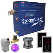 Load image into Gallery viewer, SteamSpa Royal QuickStart Acu-Steam Bath Generator Package with Touch Controller and Built-in Auto Drain in Brushed Nickel