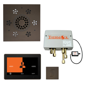 The Total Wellness Package with 10" ThermaTouch Trim Upgraded, by ThermaSol square oil rubbed bronze