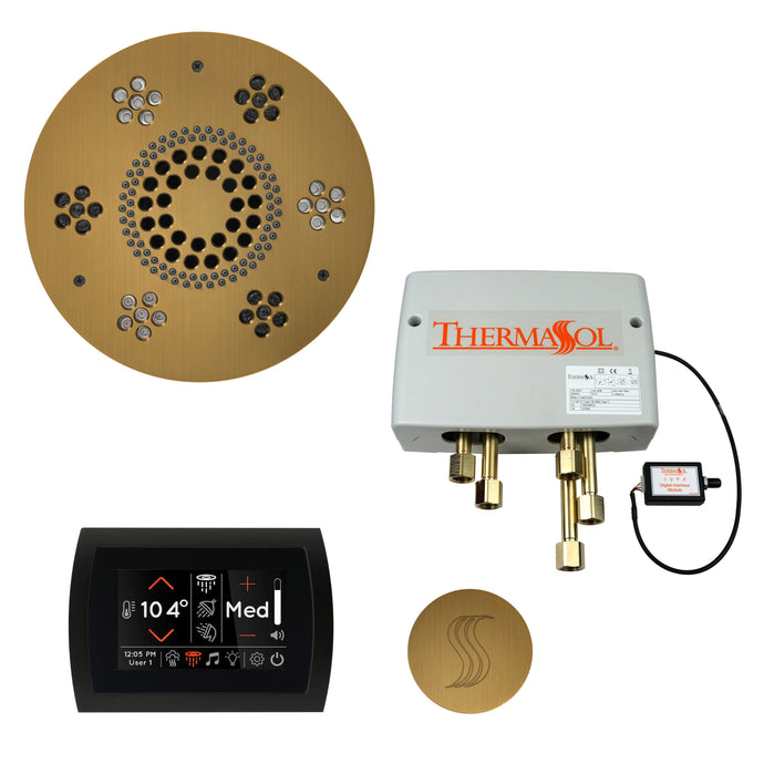 The Total Wellness Package with SignaTouch by ThermaSol round antique brass