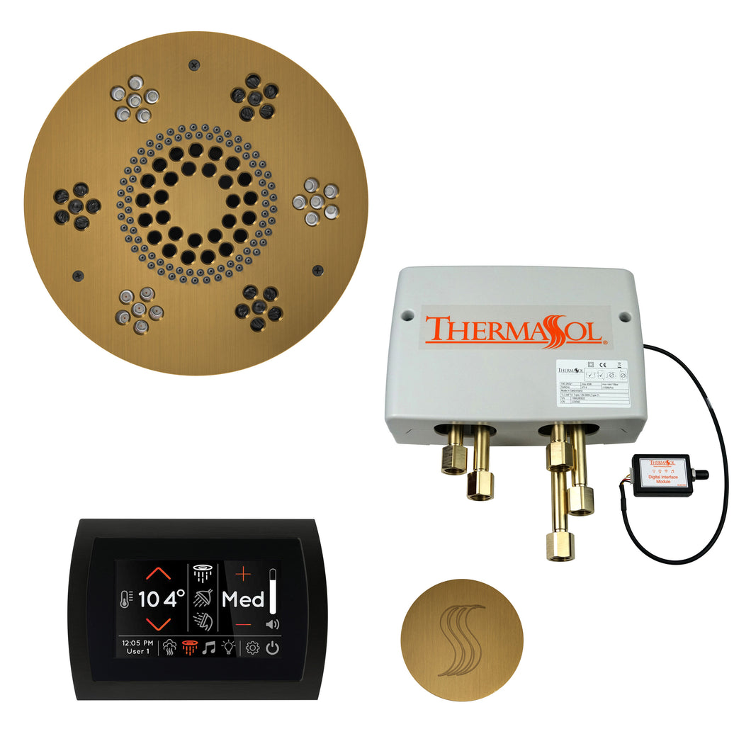 The Total Wellness Package with SignaTouch by ThermaSol round antique brass