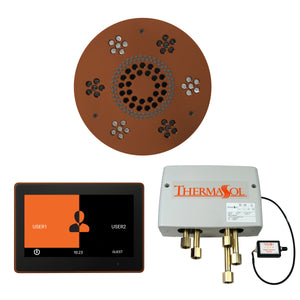 The Wellness Shower Package with ThermaTouch by ThermaSol 10 inch round antique copper