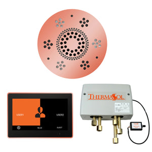 The Wellness Shower Package with ThermaTouch by ThermaSol 10 inch round copper