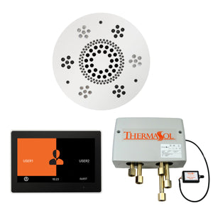 The Wellness Shower Package with ThermaTouch by ThermaSol 10 inch round white