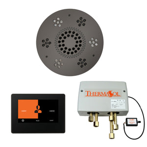 The Wellness Shower Package with ThermaTouch by ThermaSol 7 inch round black nickel