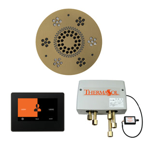 The Wellness Shower Package with ThermaTouch by ThermaSol 7 inch round satin brass