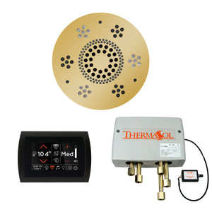 The Wellness Shower Package with SignaTouch by ThermaSol round polished gold