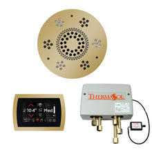 Load image into Gallery viewer, The Wellness Shower Package with SignaTouch Trim Upgraded by ThermaSol round polished brass
