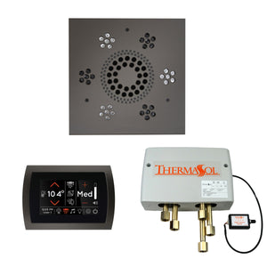 The Wellness Shower Package with SignaTouch Trim Upgraded by ThermaSol square black nickel
