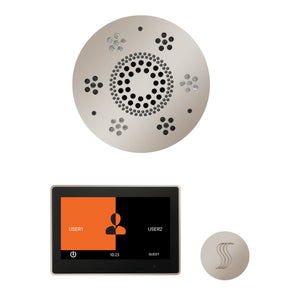 The Wellness Steam Package with ThermaTouch by ThermaSol 10 inch round polished nickel