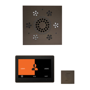 The Wellness Steam Package with ThermaTouch by ThermaSol 10 inch square oil rubbed bronze