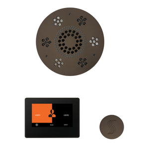 The Wellness Steam Package with ThermaTouch by ThermaSol 7 inch round oil rubbed bronze