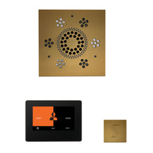Load image into Gallery viewer, The Wellness Steam Package with ThermaTouch by ThermaSol 7 inch square antique brass