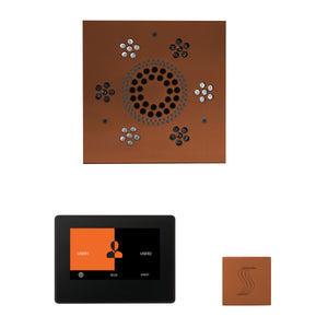 The Wellness Steam Package with ThermaTouch by ThermaSol 7 inch square antique copper