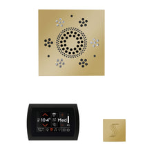 Load image into Gallery viewer, The Wellness Steam Package with SignaTouch by ThermaSol square polished brass