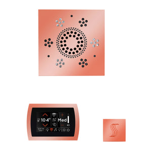The Wellness Steam Package with SignaTouch by ThermaSol square copper trim upgraded