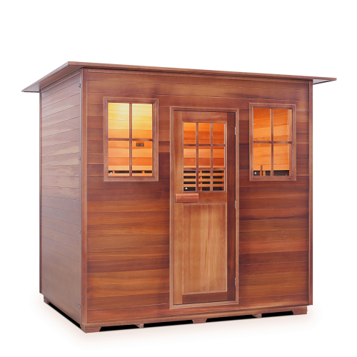 Enlighten Sauna - Sapphire 5 Indoor Infrared/Traditional Hybrid Sauna