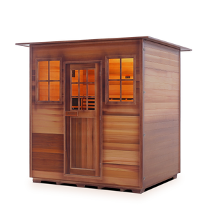 Enlighten Sauna - Sapphire 4 Indoor Infrared/Traditional Hybrid Sauna