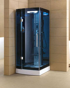 Mesa WS-301A-Blue Glass 36x36 Steam Shower
