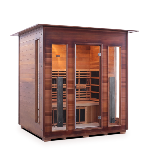 Enlighten Sauna - Diamond 4 Indoor Infrared/Traditional Hybrid Sauna