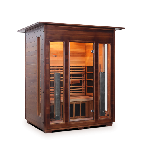 Enlighten Sauna - Diamond 3 Indoor Infrared/Traditional Hybrid Sauna