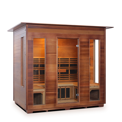 Enlighten Sauna - Diamond 5 Indoor Infrared/Traditional Hybrid Sauna