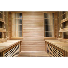 Load image into Gallery viewer, 4 Person Cedar Sauna w/Carbon Heaters/Side Bench Seating - HL400KS Roslyn (8-10 Week Lead Time)