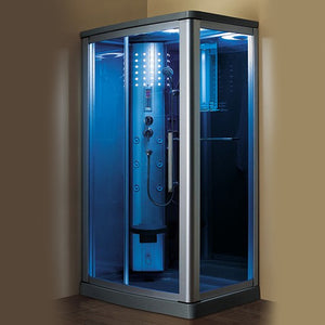 Mesa WS-802L (R/L) 45x32 Blue Glass Steam Shower