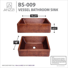 Load image into Gallery viewer, Attica 19 in. Handmade Vessel Sink in Hammered Antique Copper