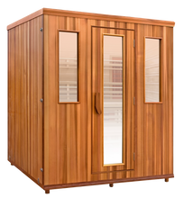 Load image into Gallery viewer, Health Mate Elevated Bi-Level Infrared Sauna image facing right with blank background