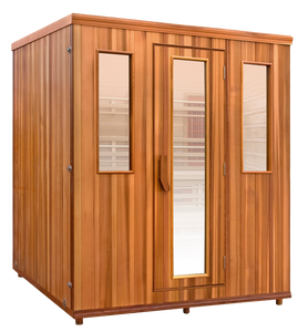 Health Mate Elevated Bi-Level Infrared Sauna image facing right with blank background