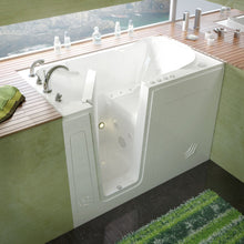 Load image into Gallery viewer, MediTub Walk-In 30 x 54 Left Drain White Whirlpool &amp; Air Jetted Walk-In Bathtub - 3054LWD