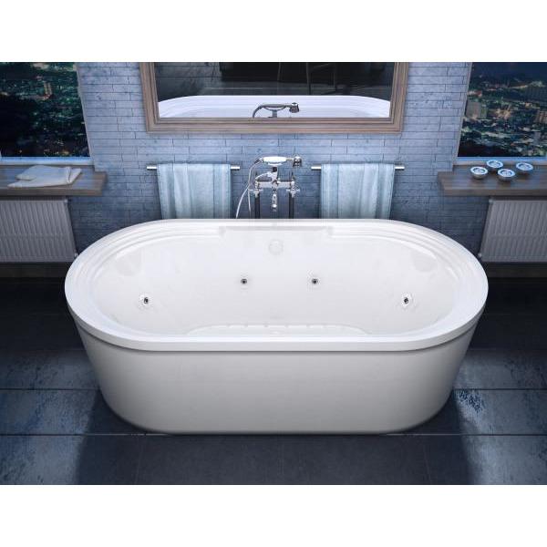 Atlantis Whirlpools Royale 34 x 67 Oval Freestanding Air & Whirlpool Water Jetted Bathtub - 3467RD