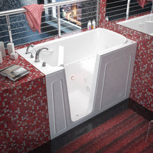 Load image into Gallery viewer, MediTub Walk-In 32 x 60 Left Drain White Whirlpool &amp; Air Jetted Walk-In Bathtub - 3260LWD