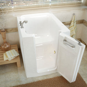 MediTub Walk-In 32 x 38 Right Door White Soaking Walk-In Bathtub - 3238RWS