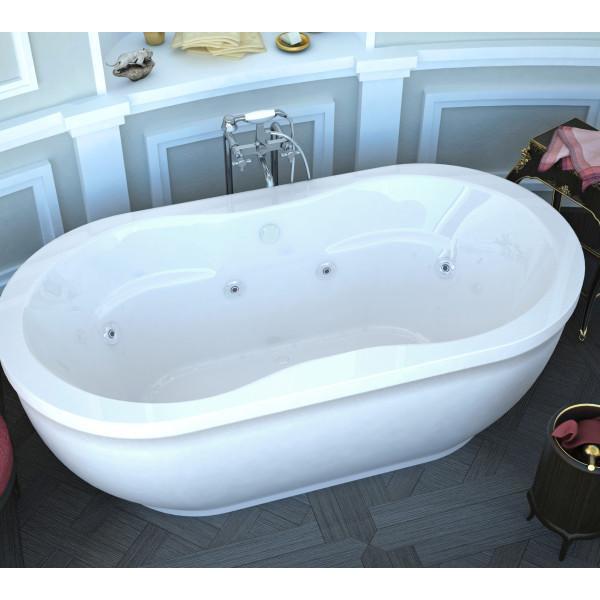 Atlantis Whirlpools Embrace 34 x 71 Oval Freestanding Air & Whirlpool Water Jetted Bathtub