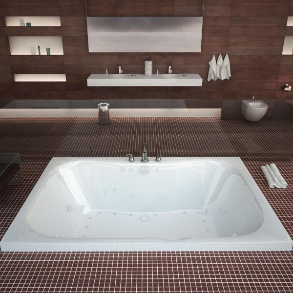 Atlantis Whirlpools Neptune 40 x 60 Rectangular Air & Whirlpool Jetted Bathtub Left Sided - 4060NDL