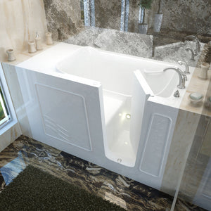 MediTub Walk-In 30 x 60 Right Drain White Soaking Walk-In Bathtub - 3060WIRWS