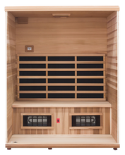 Load image into Gallery viewer, Health Mate - Renew III Infrared Sauna front facing view with front panel removed showing the inside structure