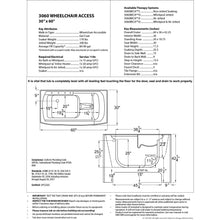 Load image into Gallery viewer, MediTub Wheel Chair Accessible 30 x 60 Left Drain White Whirlpool &amp; Air Jetted Wheelchair Accessible Bathtub - 3060WCALWD