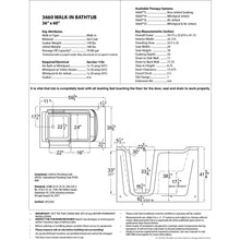 Load image into Gallery viewer, MediTub Walk-In 36 x 60 Right Drain White Whirlpool &amp; Air Jetted Walk-In Bathtub - 3660RWD