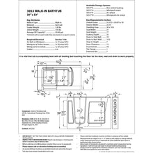 Load image into Gallery viewer, MediTub Walk-In 30 x 53 Left Drain White Soaking Walk-In Bathtub - 3053LWS