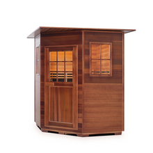 Load image into Gallery viewer, Enlighten Sauna - Sapphire 4 Corner Indoor Infrared/Traditional Hybrid Sauna